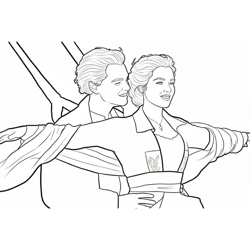 Titanic 1 para colorear para niño para imprimir gratis