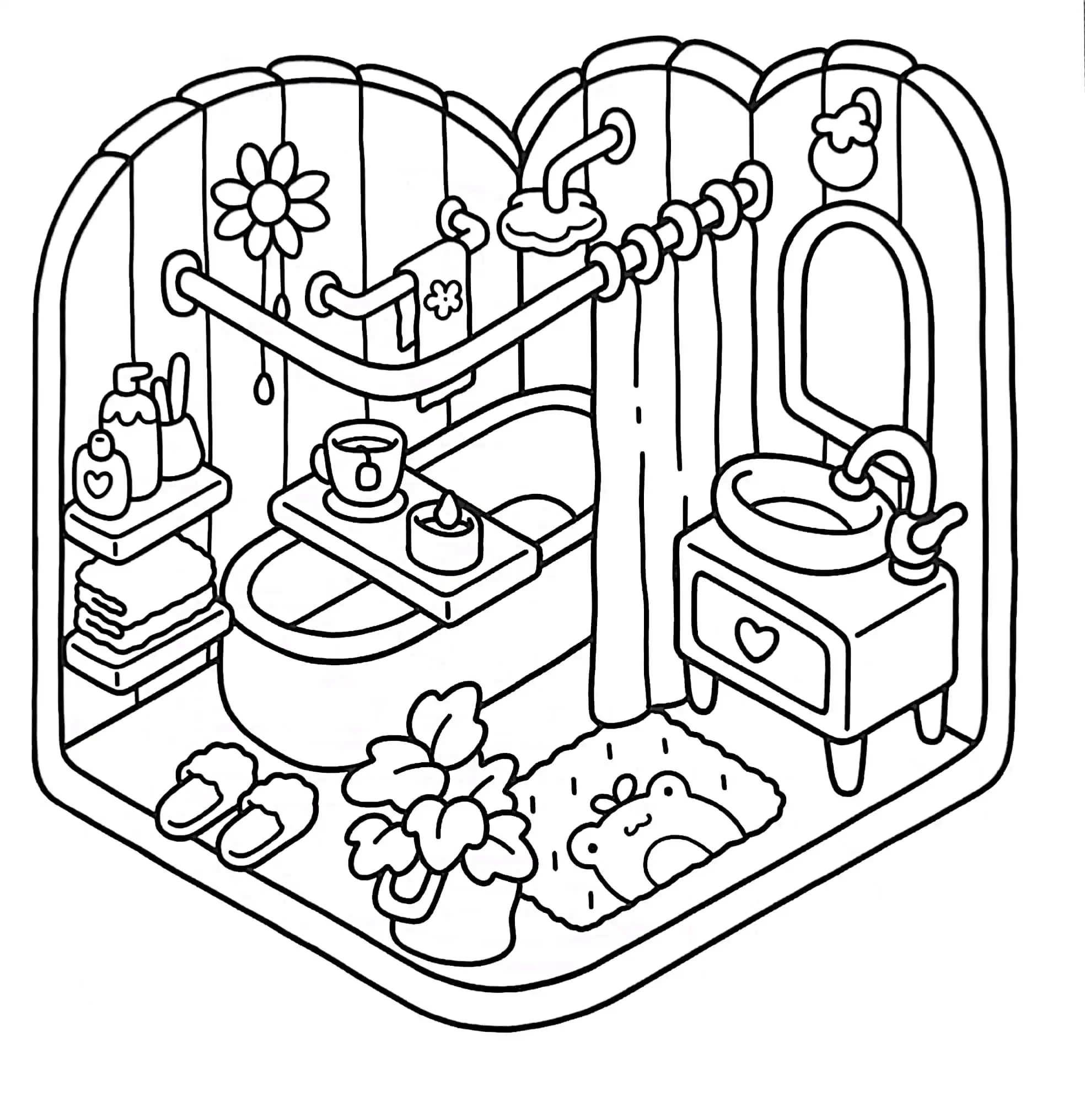 Little Corner para colorear para niños para imprimir