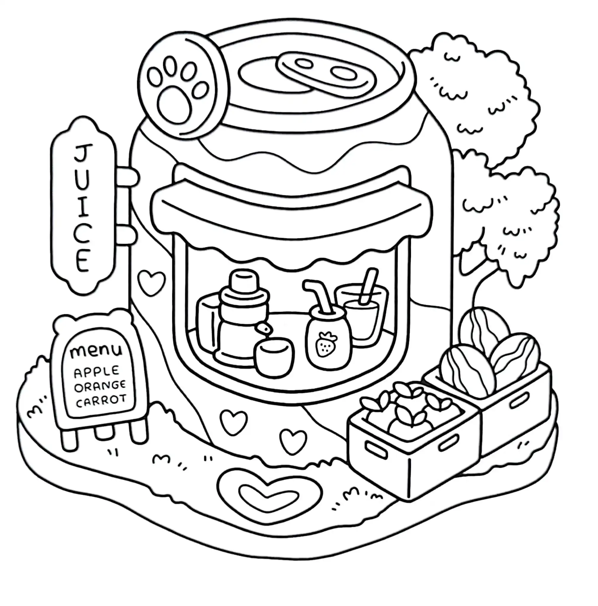 Little Corner para colorear educativo para niño