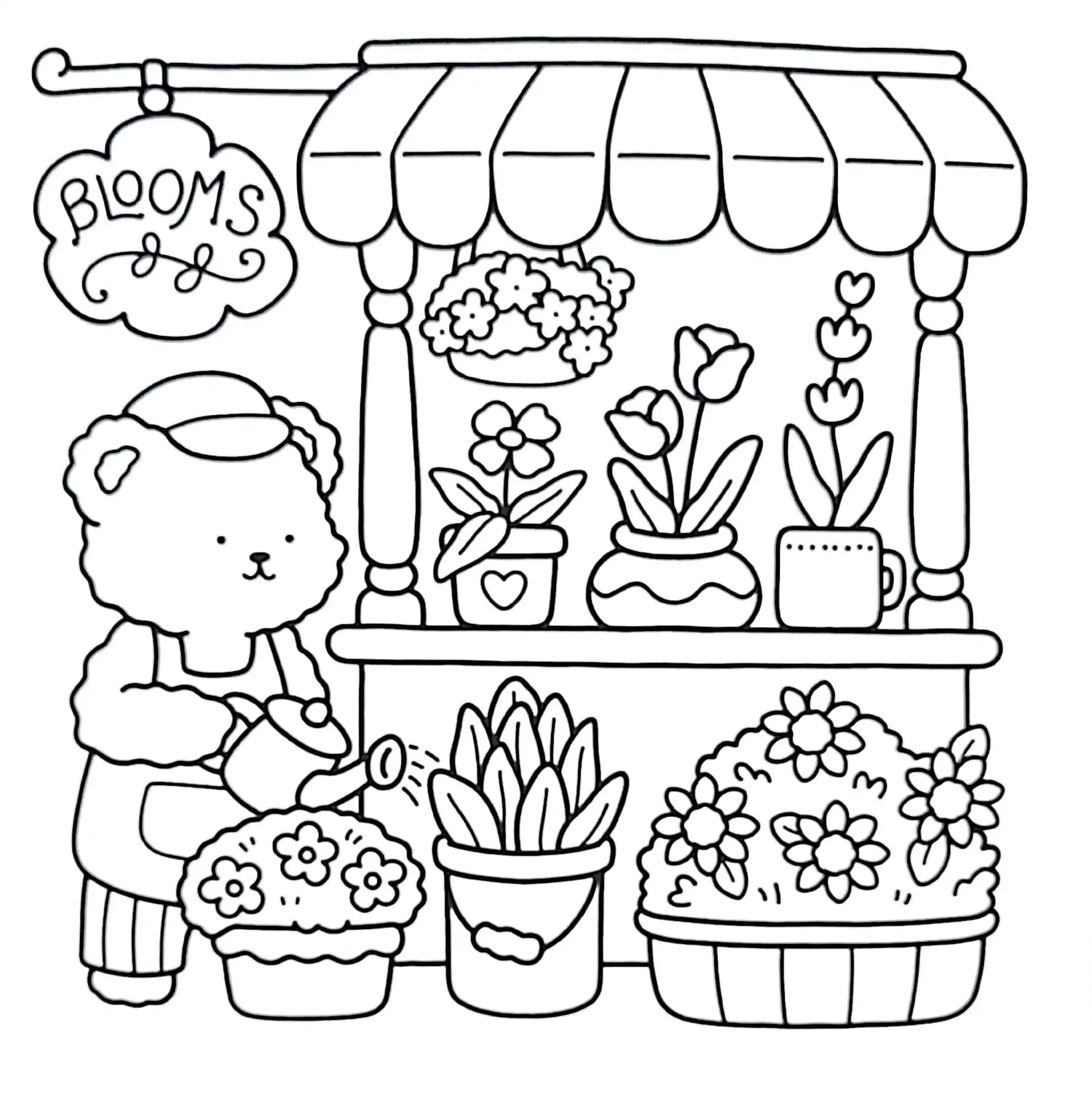 Little Corner para colorear para imprimir para niño de 4 años 1