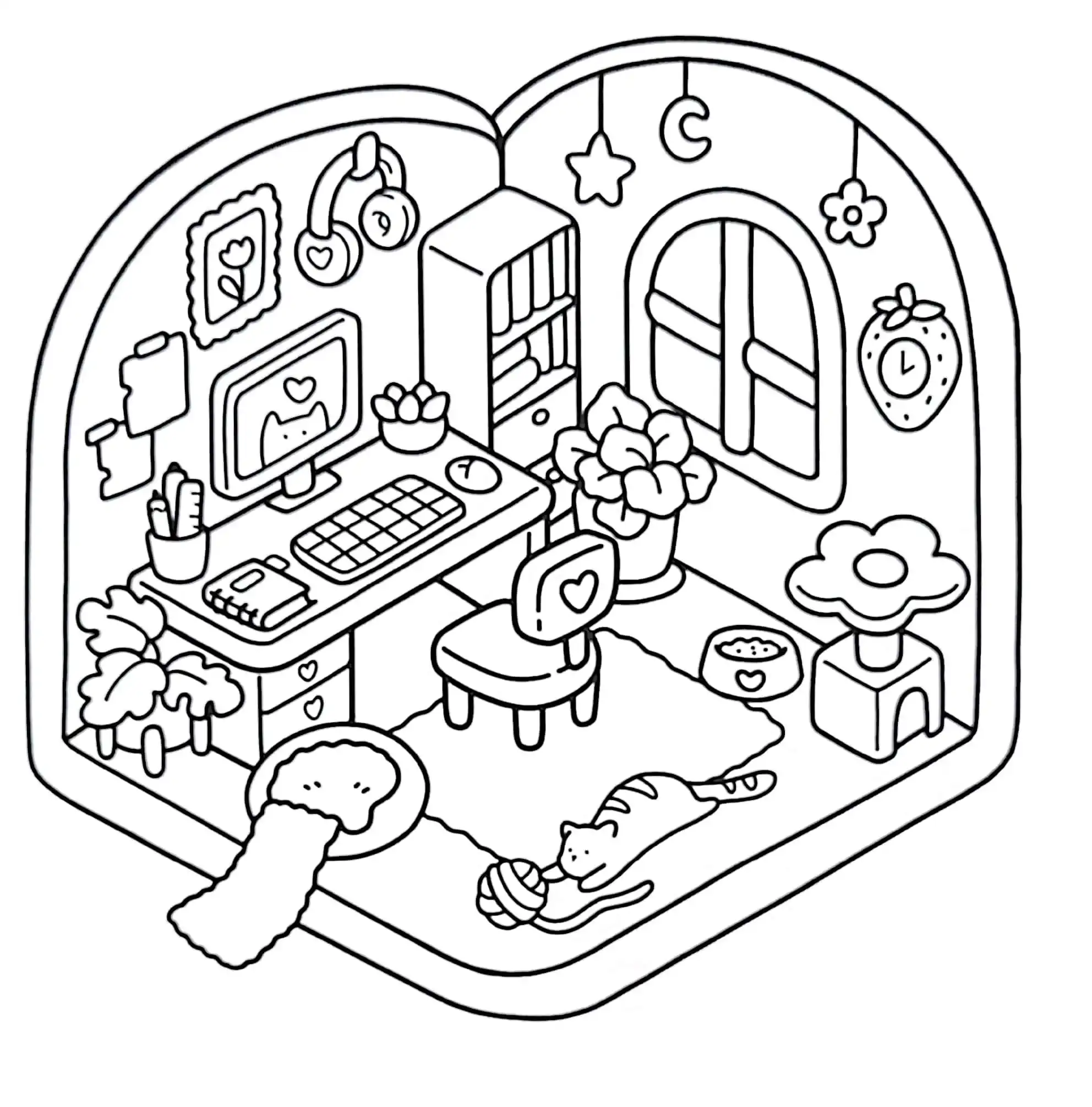 Little Corner para colorear para niño