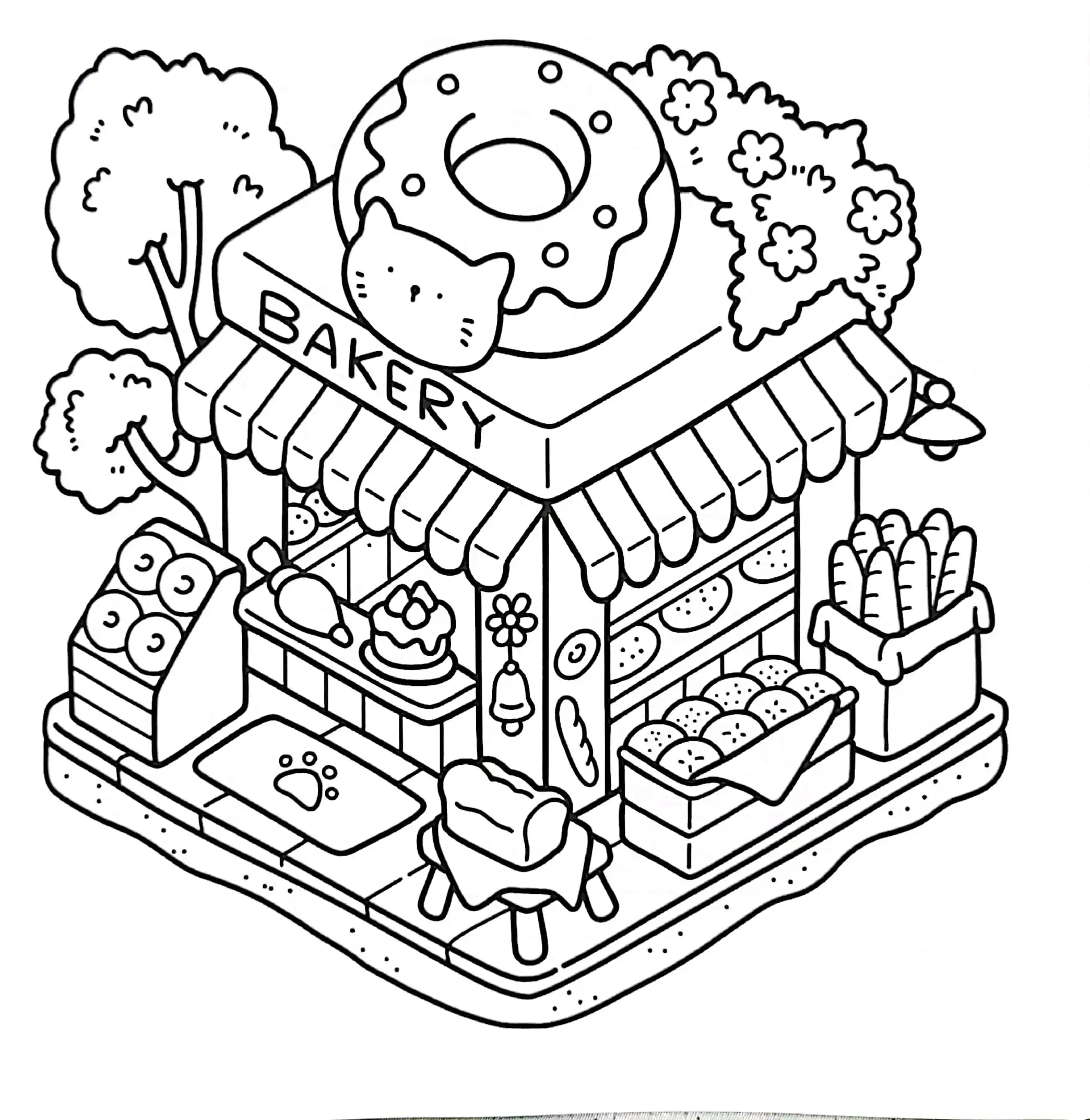 Little Corner para colorear para imprimir para niño de 3 años