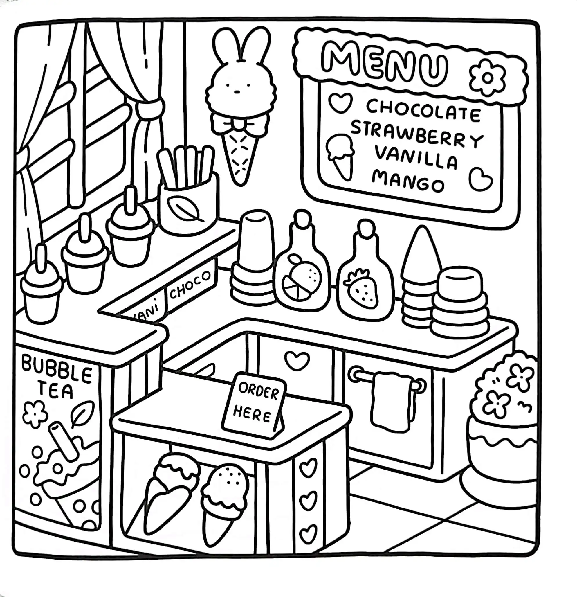 Little Corner para colorear en línea para niño