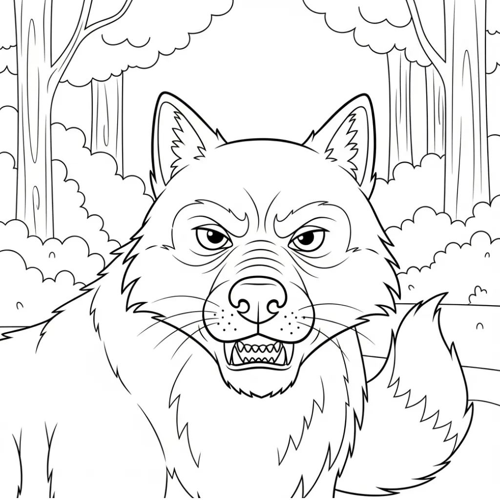 Lobo 11 para colorear para imprimir