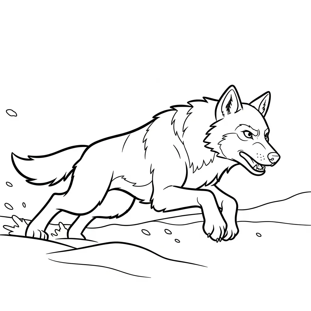 Lobo 12 para colorear para imprimir pdf