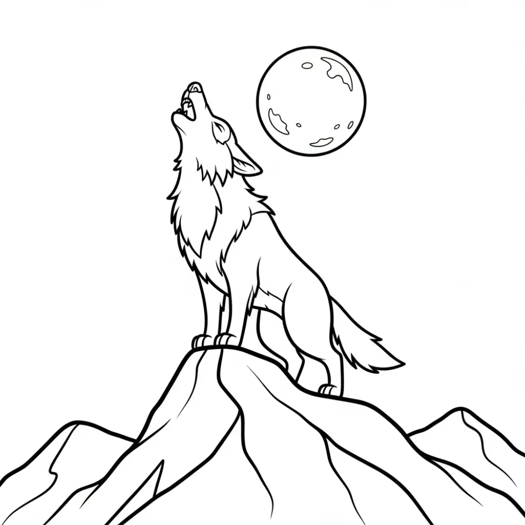 Lobo 13 para colorear para imprimir