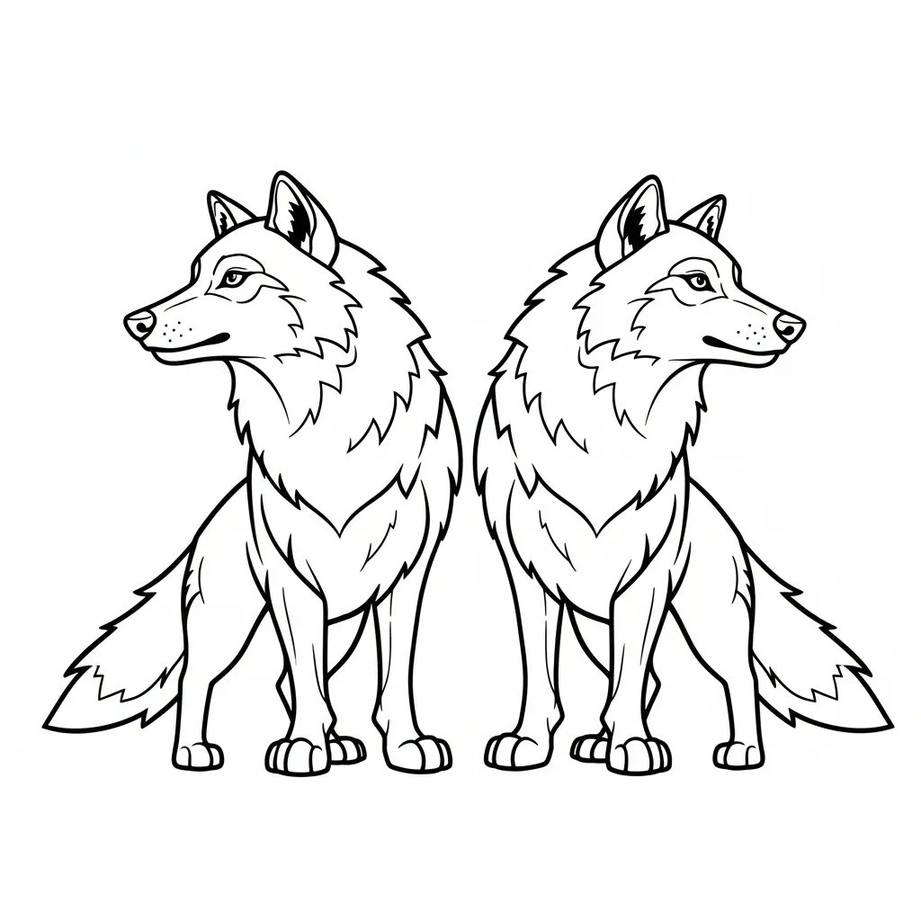 Lobo 14 para colorear para imprimir para niño de 8 años