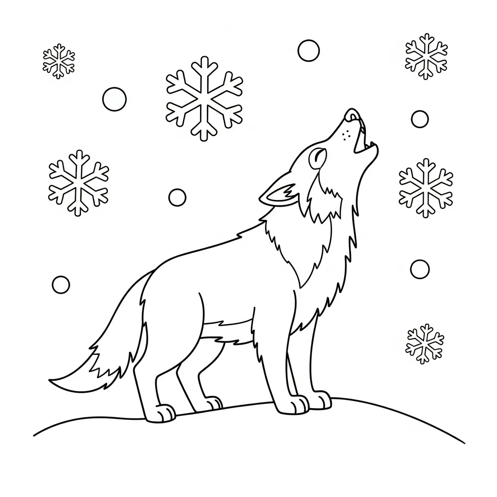 Lobo 15 para colorear para niño de 10 años