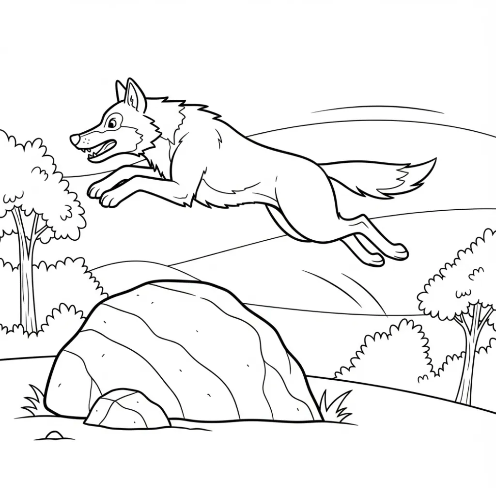 Lobo 18 para colorear en línea