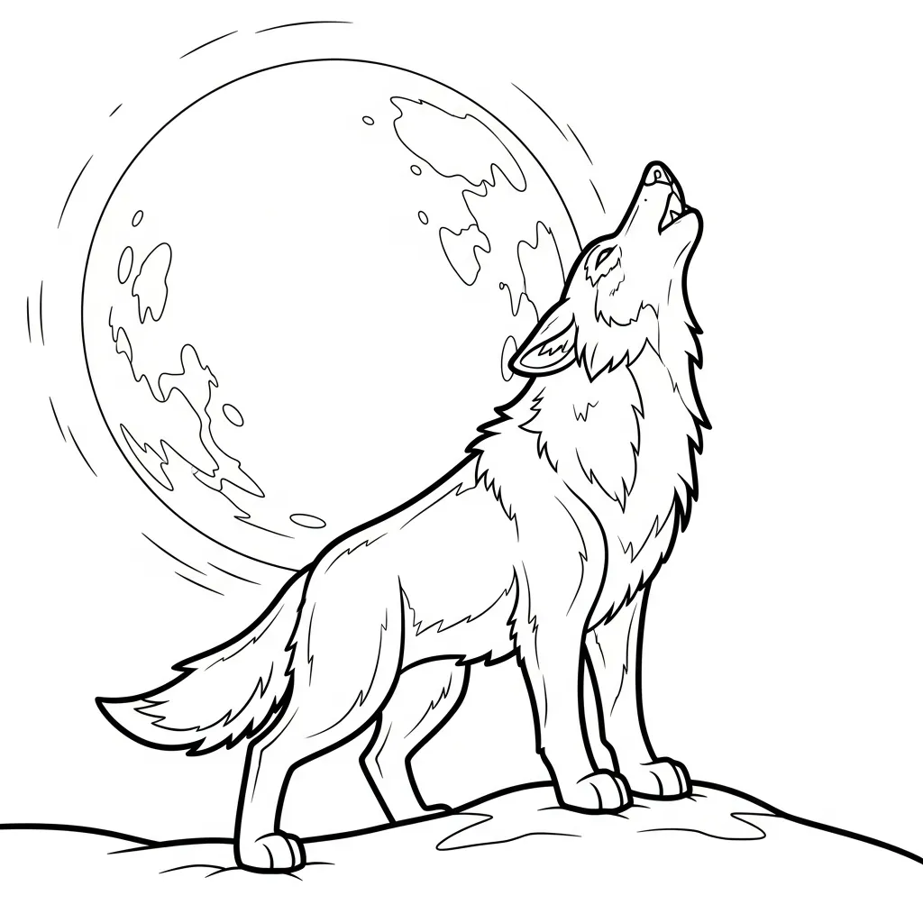 Lobo 8 para colorear gratis para imprimir