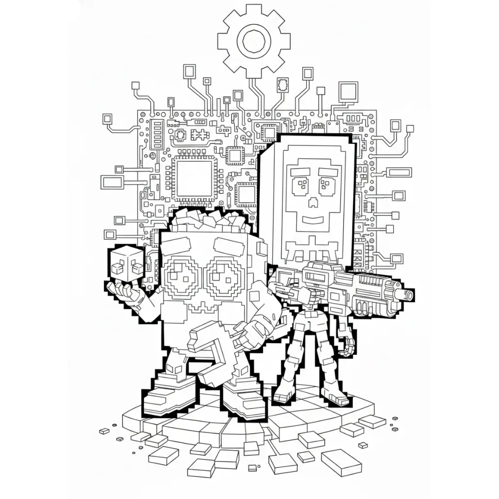 Los Mobilis 7 para colorear gratis en línea