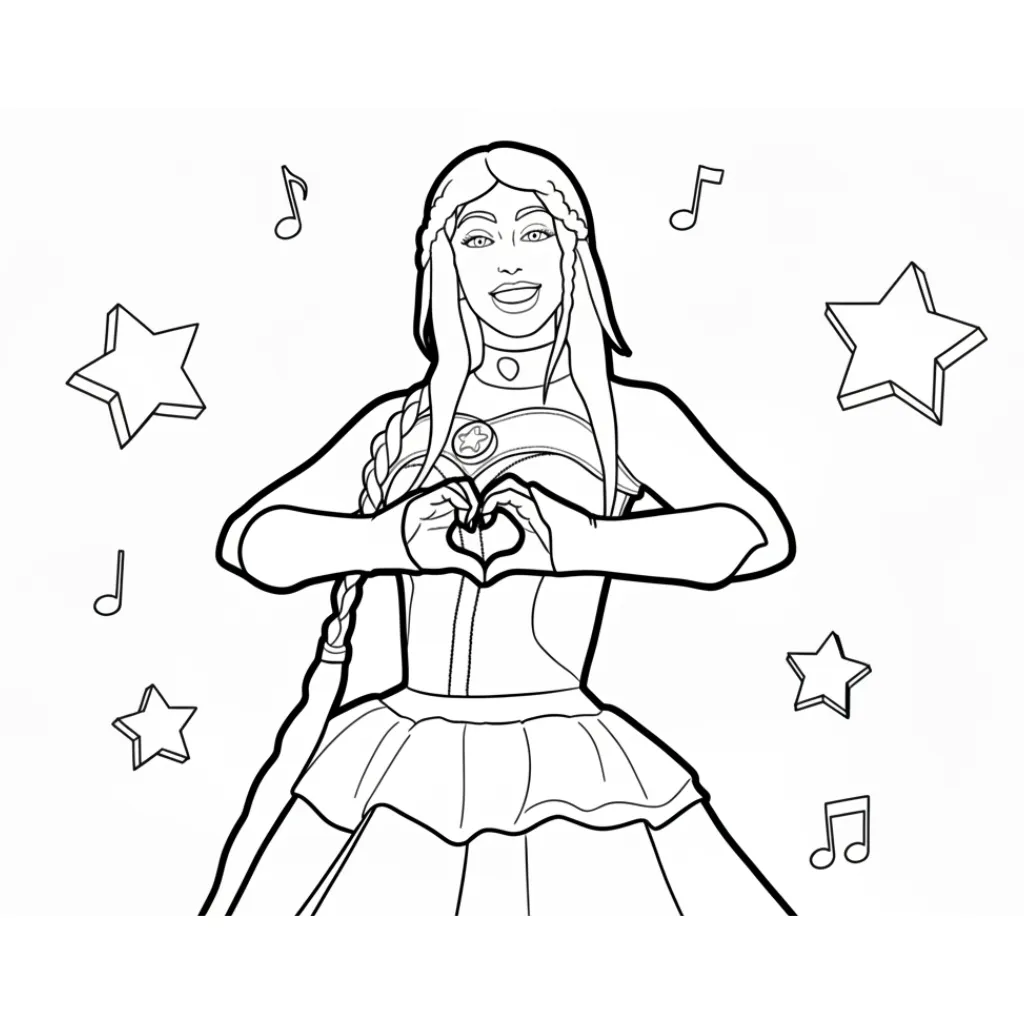 Luli Pampín 17 para colorear para bebé para imprimir