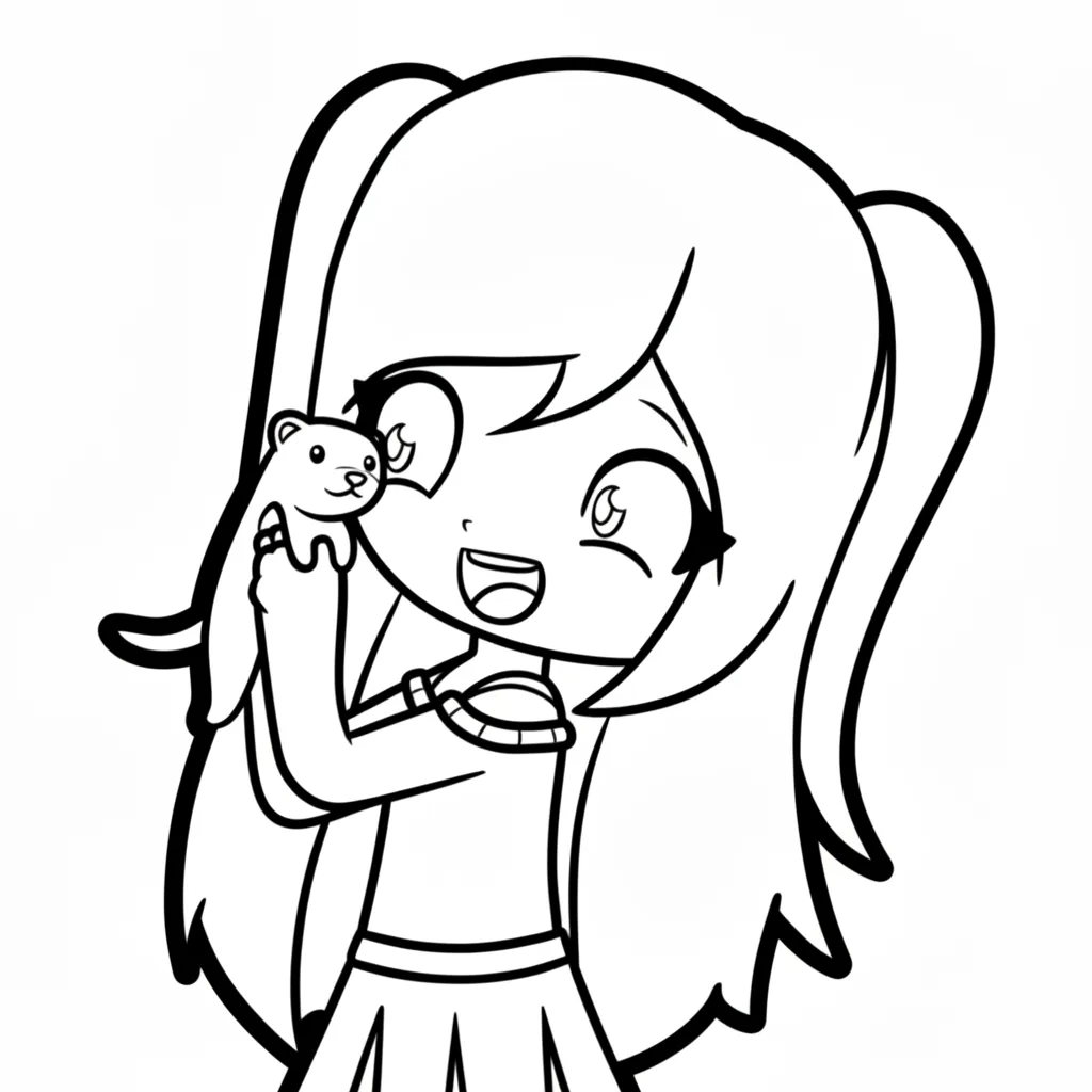 Lyna Y Mandarina 1 para colorear para niños para imprimir