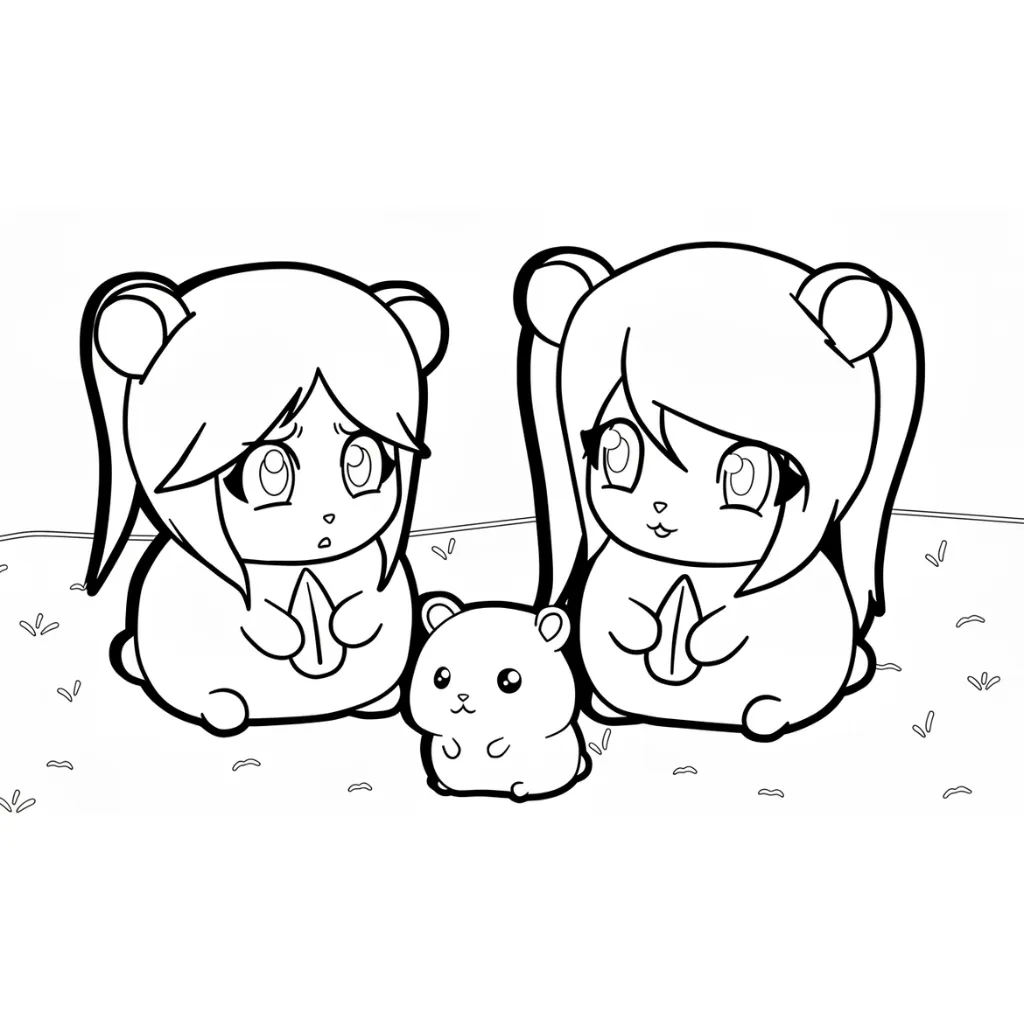 Lyna Y Mandarina 12 para colorear para imprimir pdf gratis