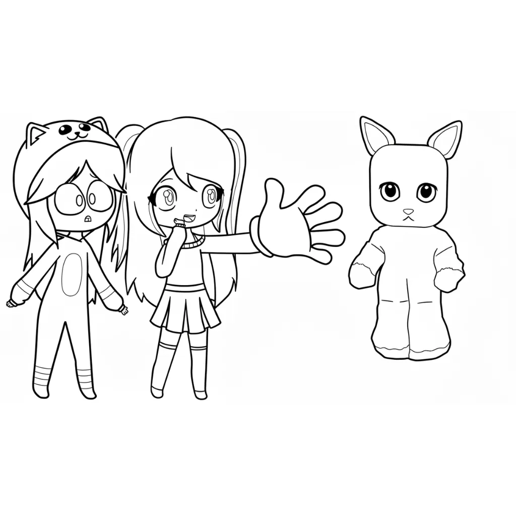 Lyna Y Mandarina 15 para colorear para niño