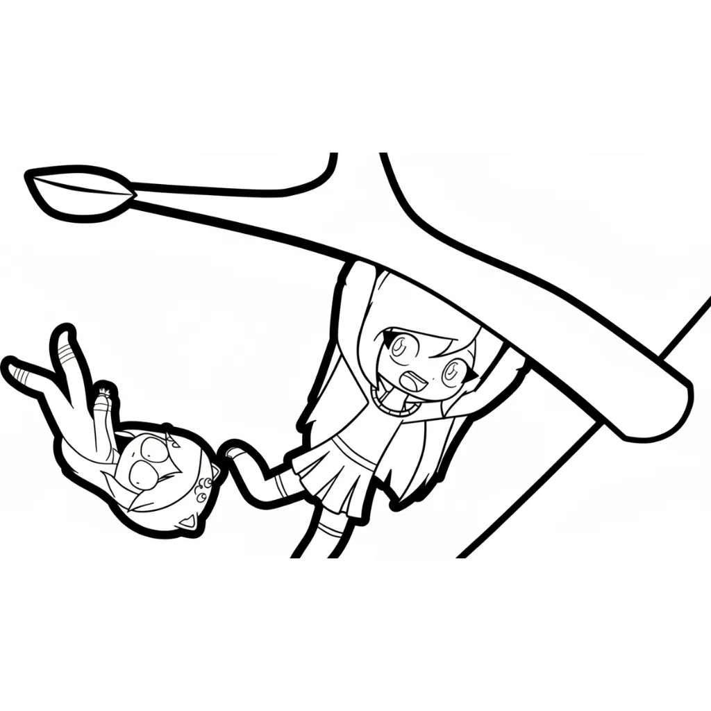 Lyna Y Mandarina 4 para colorear para imprimir para niño de 3 años