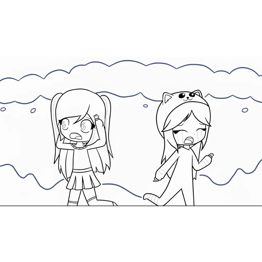 imagen de Lyna Y Mandarina 5 para colorear para niño