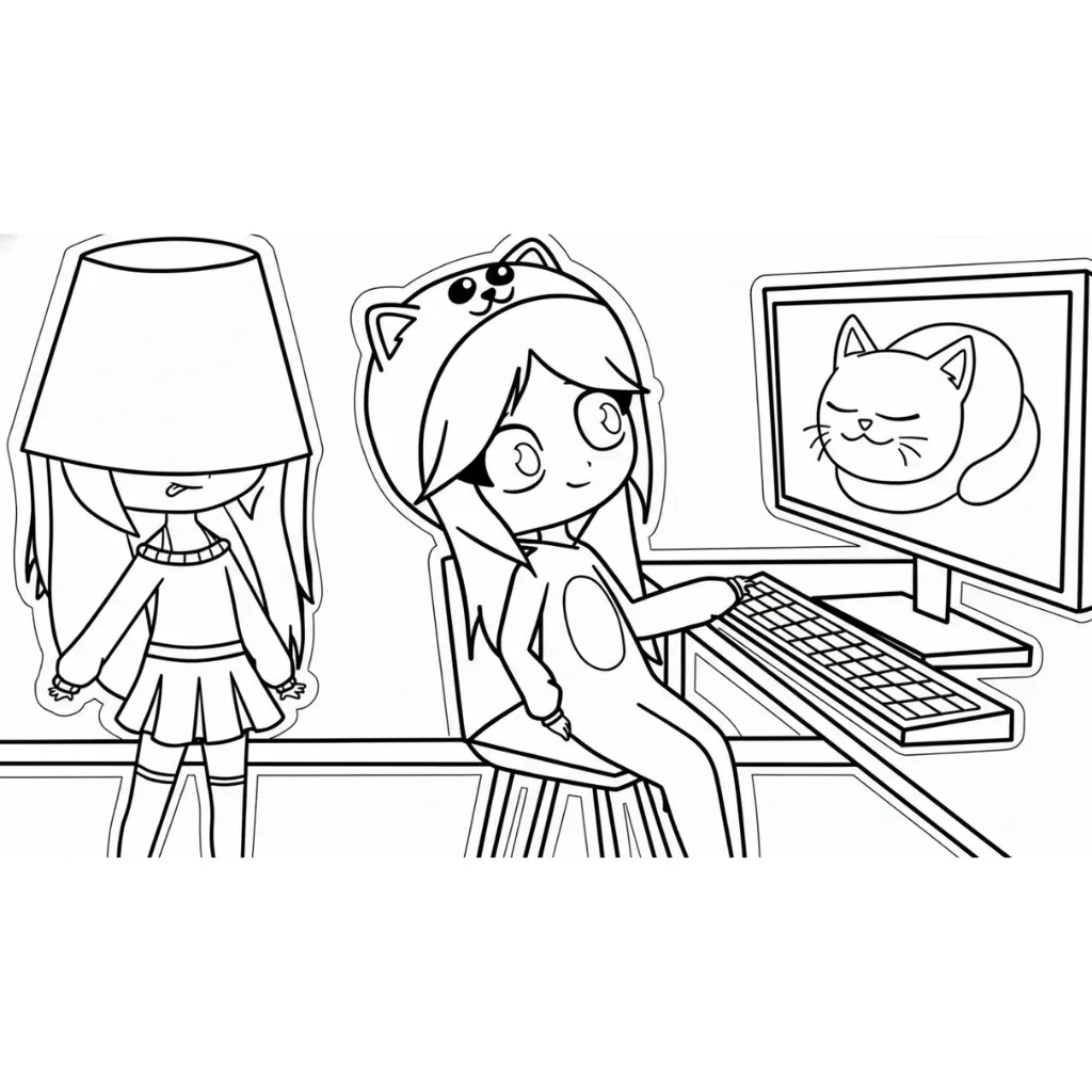 para imprimir Lyna Y Mandarina 7 para colorear gratis