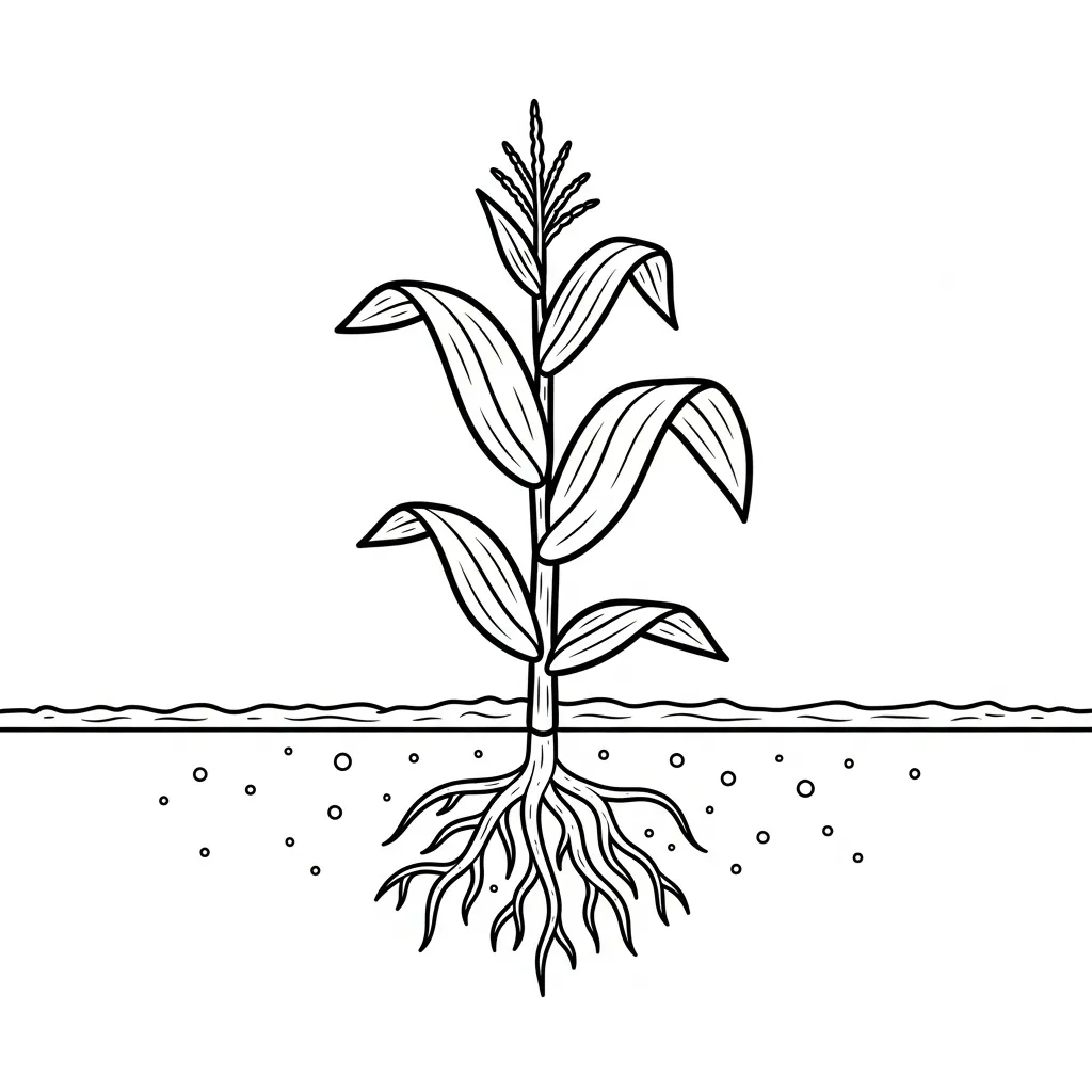 Maiz 15 para colorear para imprimir kawaii