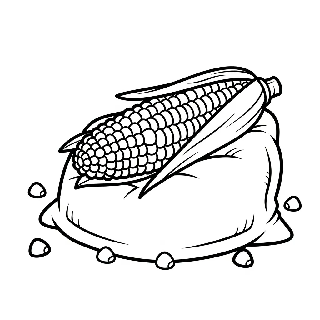 Maiz 7 para colorear para imprimir pdf gratis