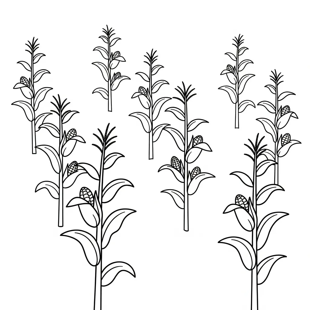 Maiz 9 para colorear gratis para imprimir