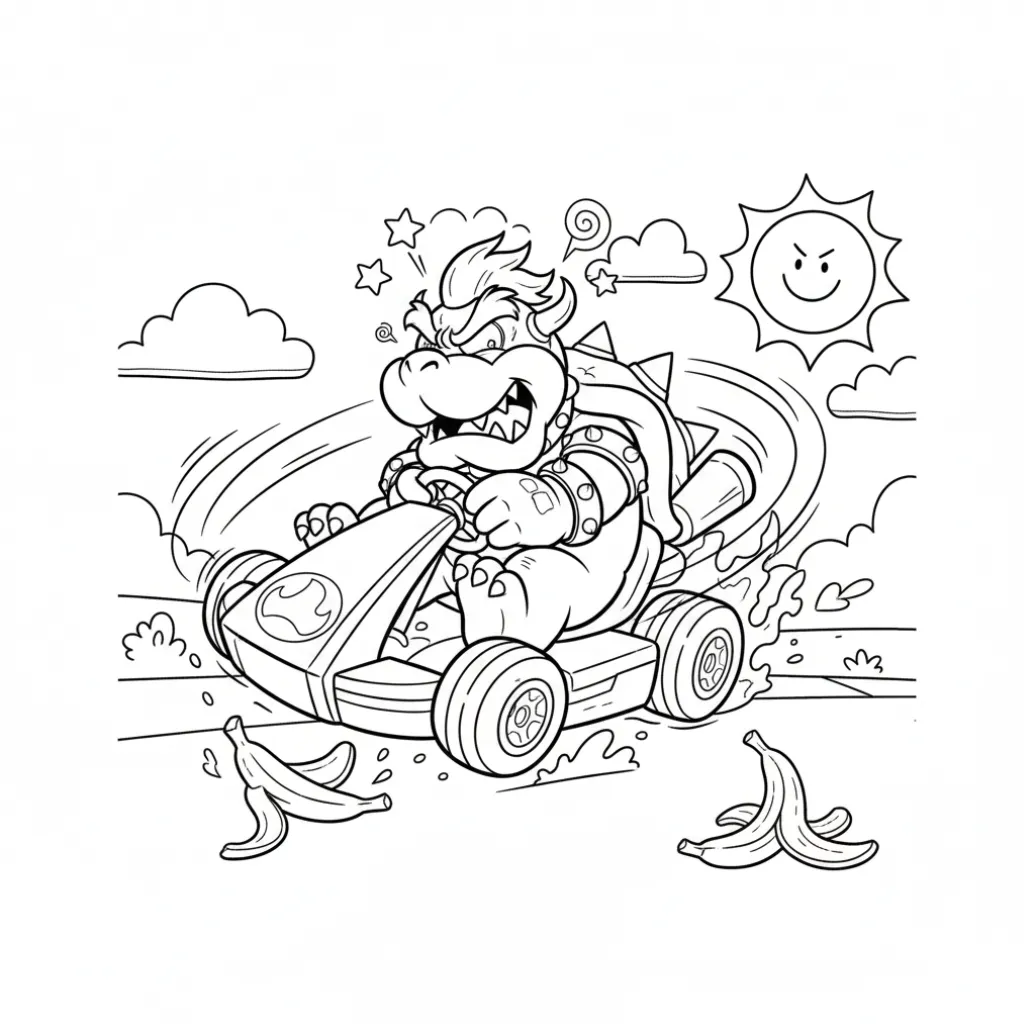 Mario Kart 6 para colorear en línea