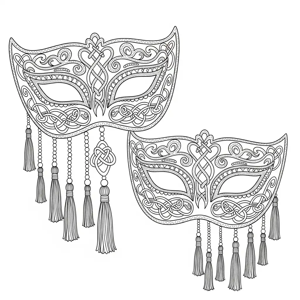 Máscaras De Carnaval para colorear para imprimir pdf