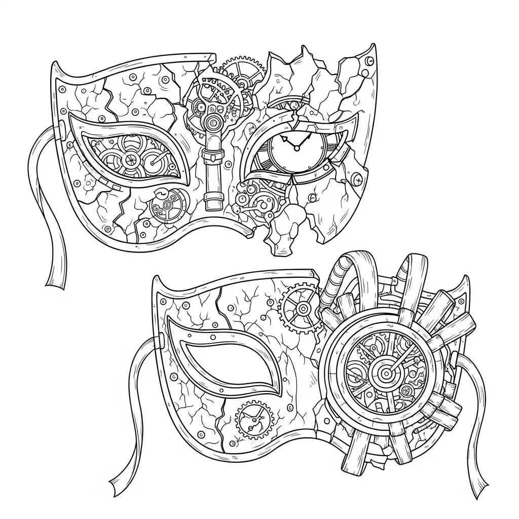 Máscaras De Carnaval para colorear para imprimir para niño de 2 años 2