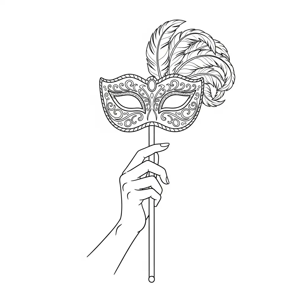 Máscaras De Carnaval para colorear para imprimir pdf 1