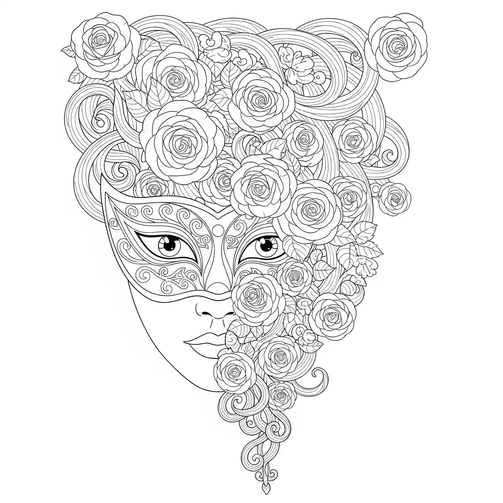 Máscaras De Carnaval para colorear para imprimir para niños