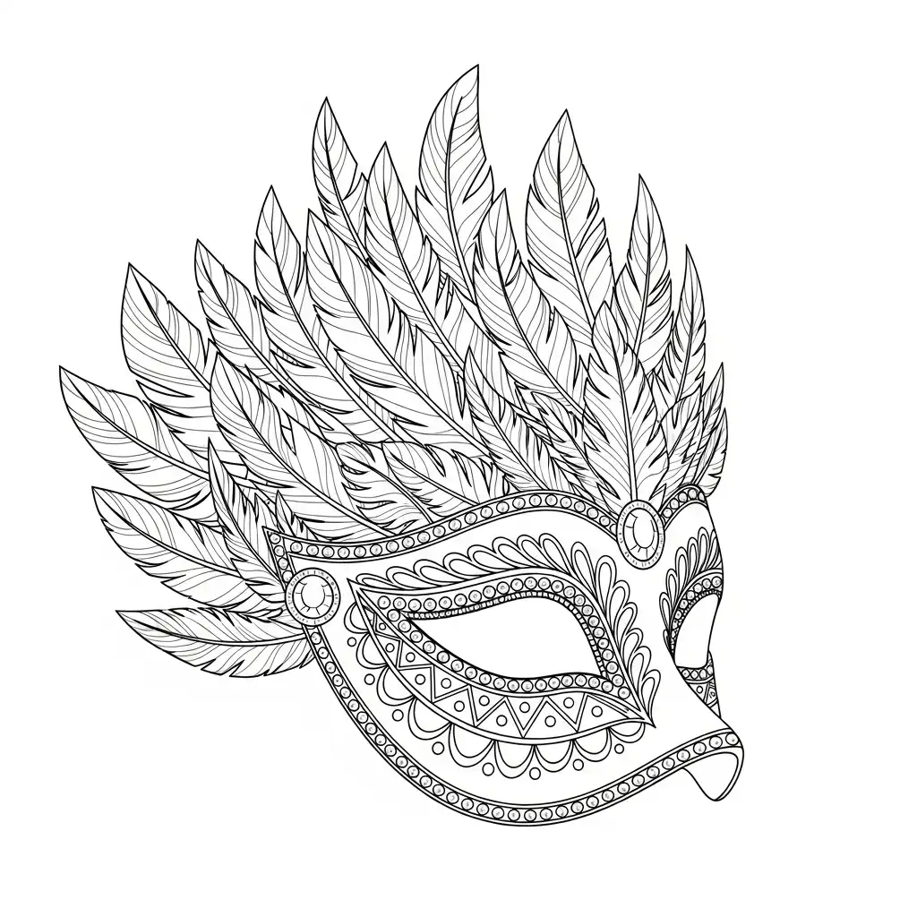 Máscaras De Carnaval para colorear para niños