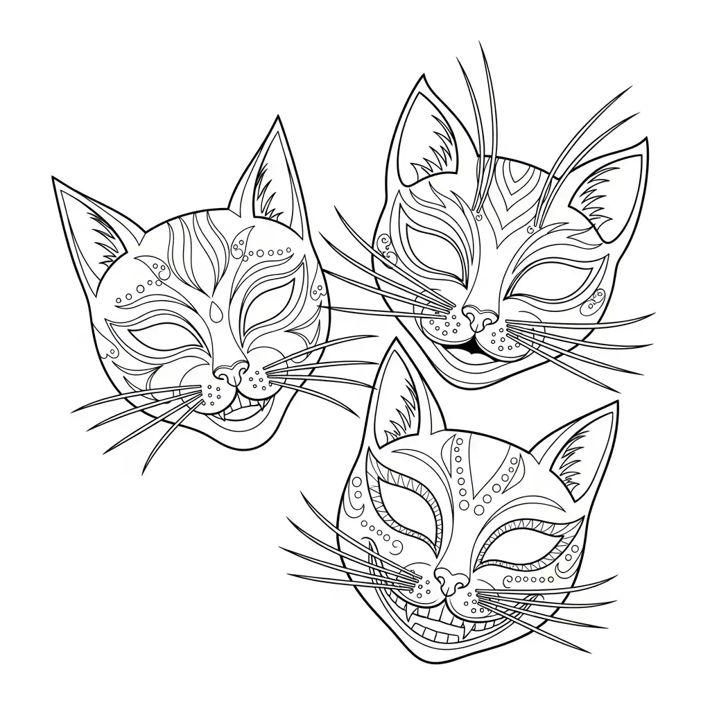 Máscaras De Carnaval para colorear en línea para niño