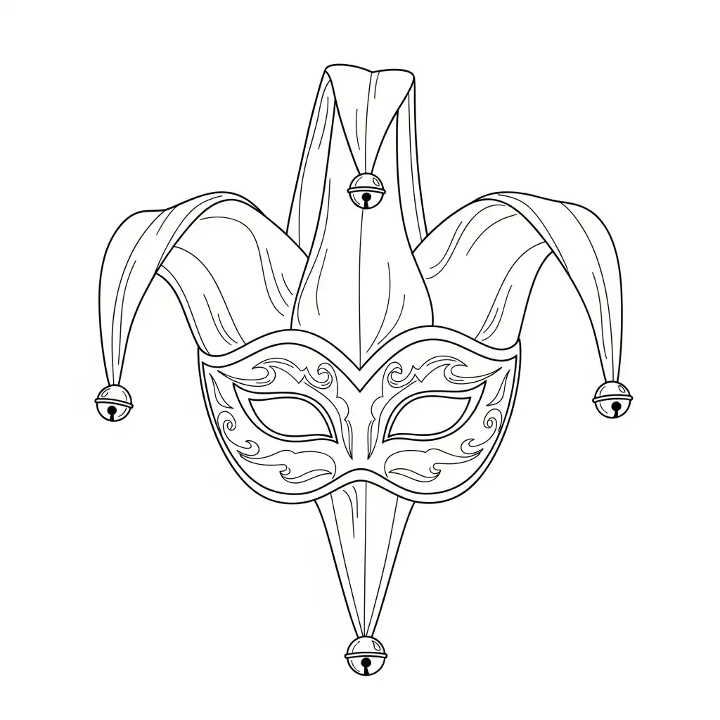 Máscaras De Carnaval para colorear educativo para niño