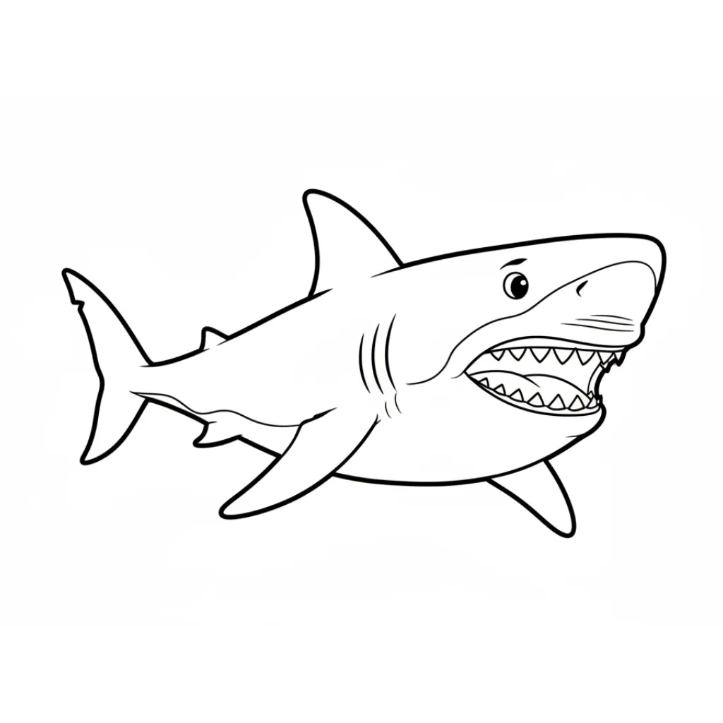 Megalodón 2 para colorear para imprimir para niño de 10 años