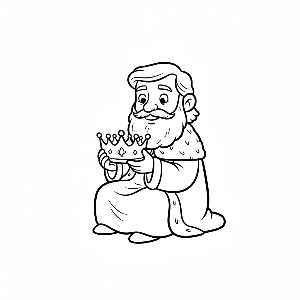 Melchor 1 para colorear para niño para imprimir