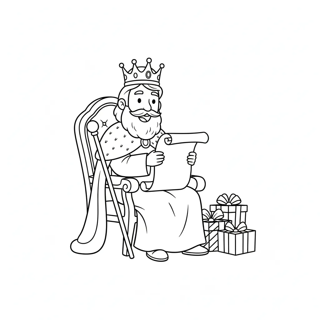 Melchor 10 para colorear para niño gratis