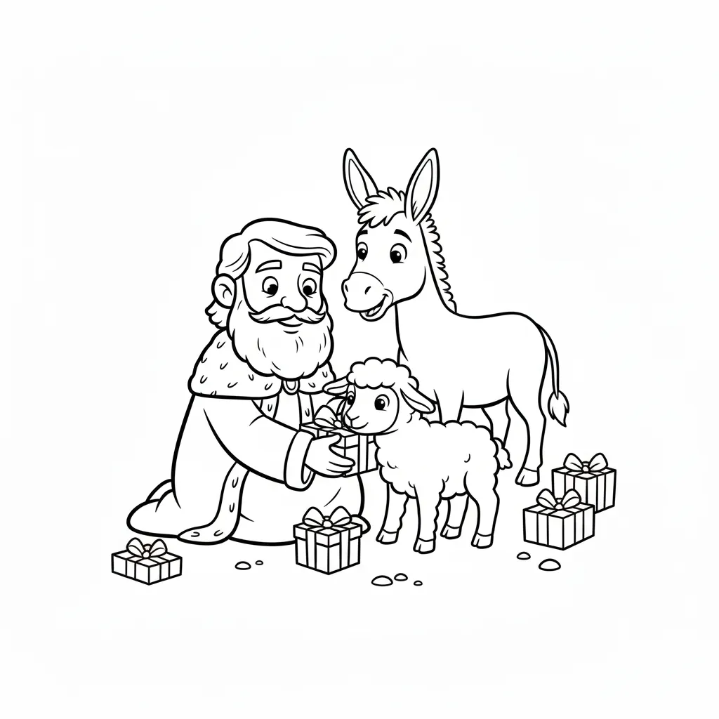 Melchor 14 para colorear para niños para imprimir gratis