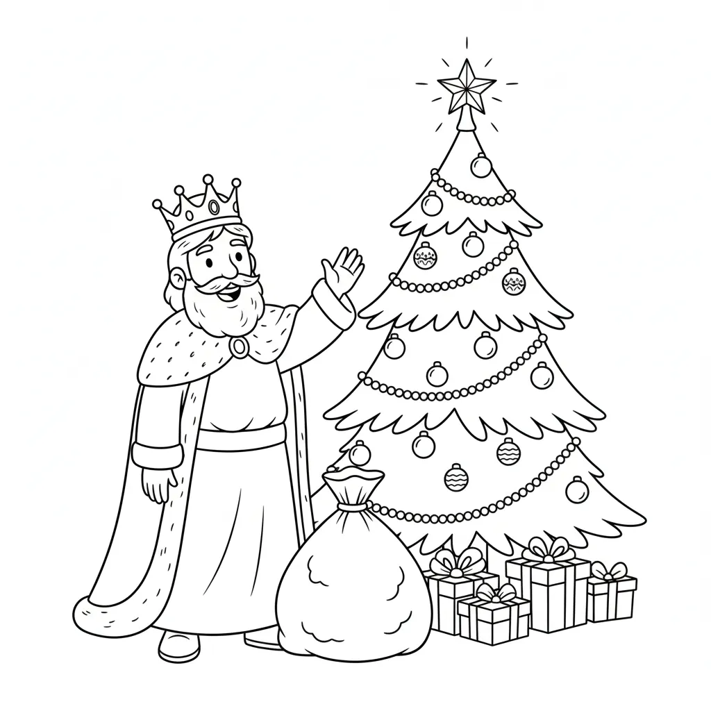 Melchor 2 para colorear gratis para niños