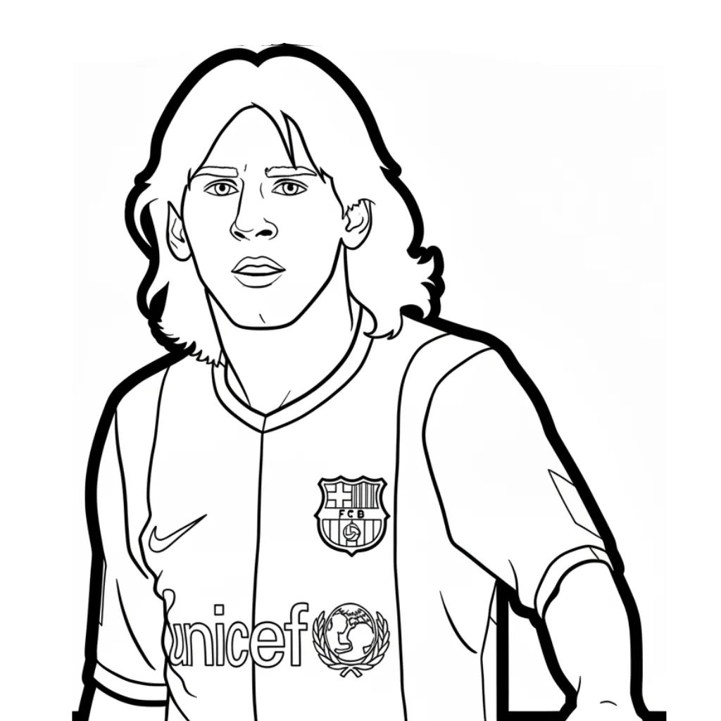 Messi 14 para colorear para descargar