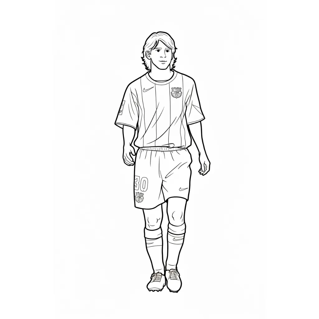 Messi 15 para colorear para niño de para imprimir