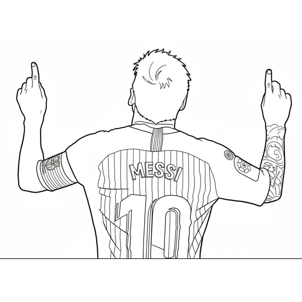 Messi 2 para colorear gratis