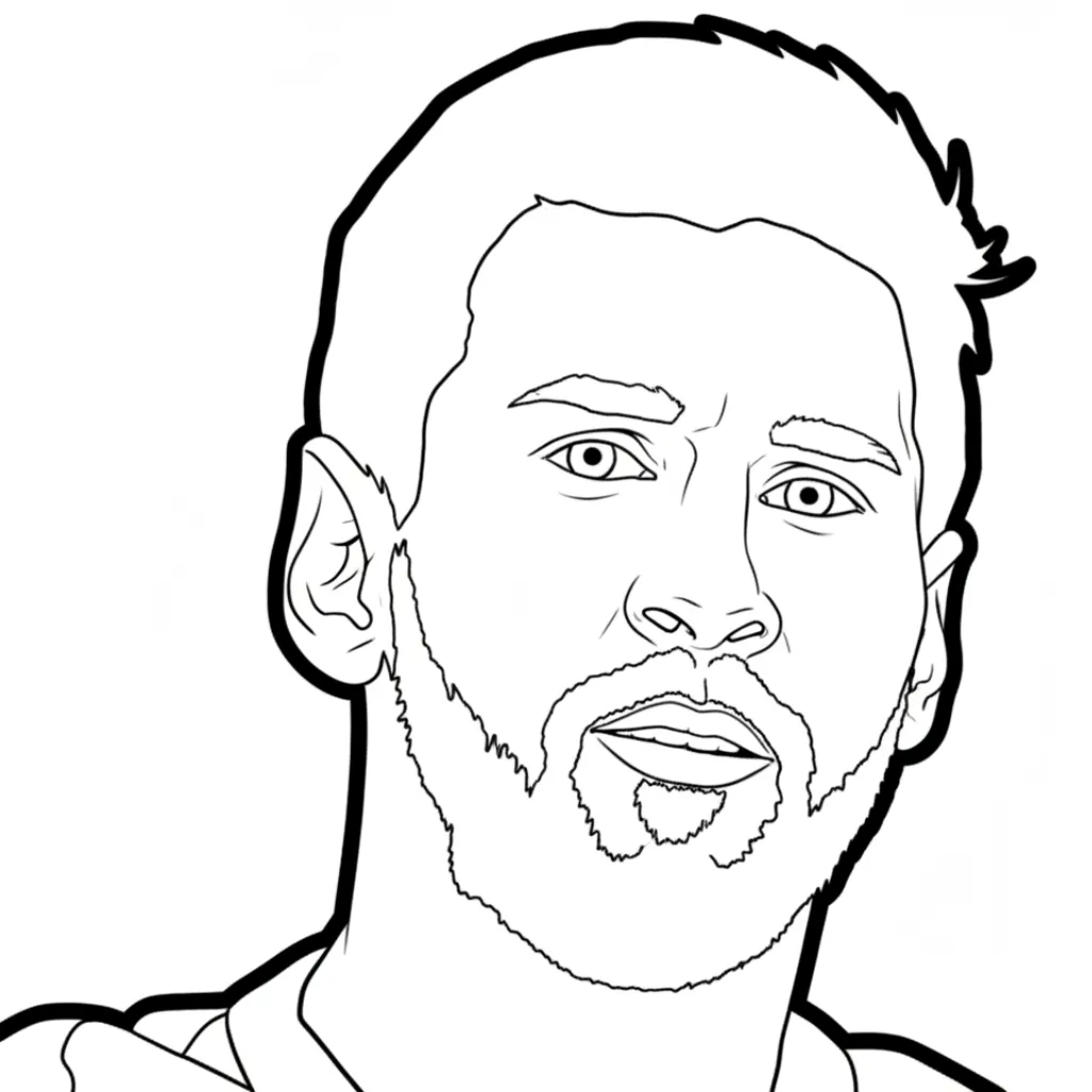 Messi 7 para colorear y dibujos
