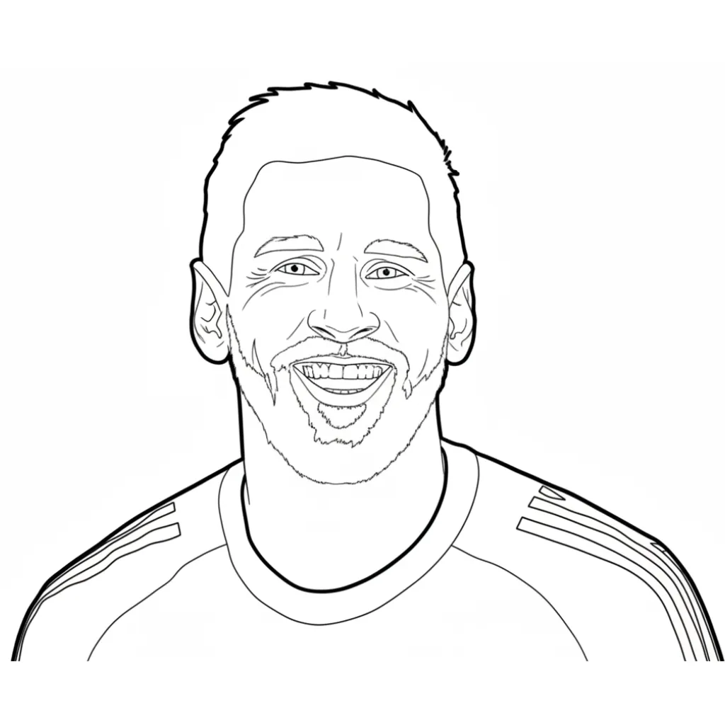 Messi 8 para colorear para descargar