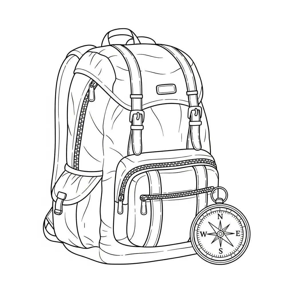 Mochila para colorear para imprimir para niño de 2 años