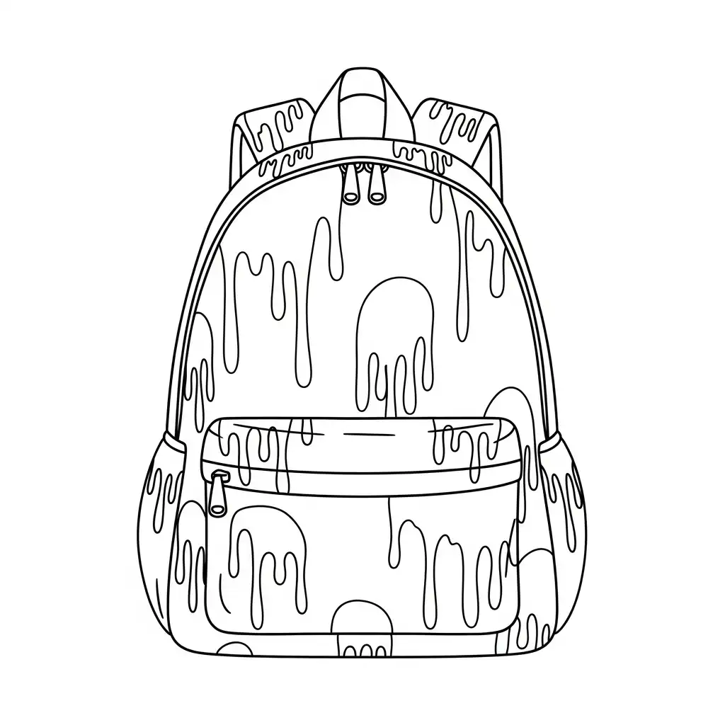 Mochila para colorear para imprimir pdf gratis