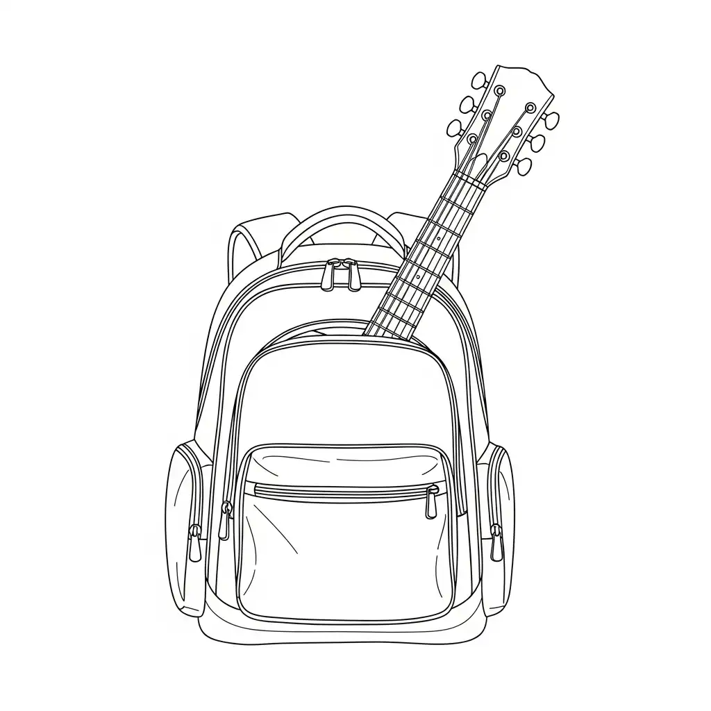 Mochila para colorear y recortar para imprimir