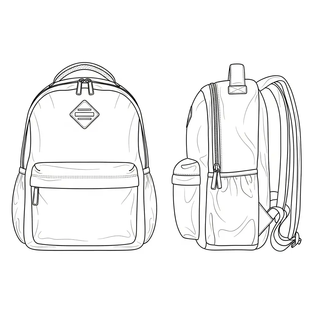 Mochila para colorear para niños para imprimir