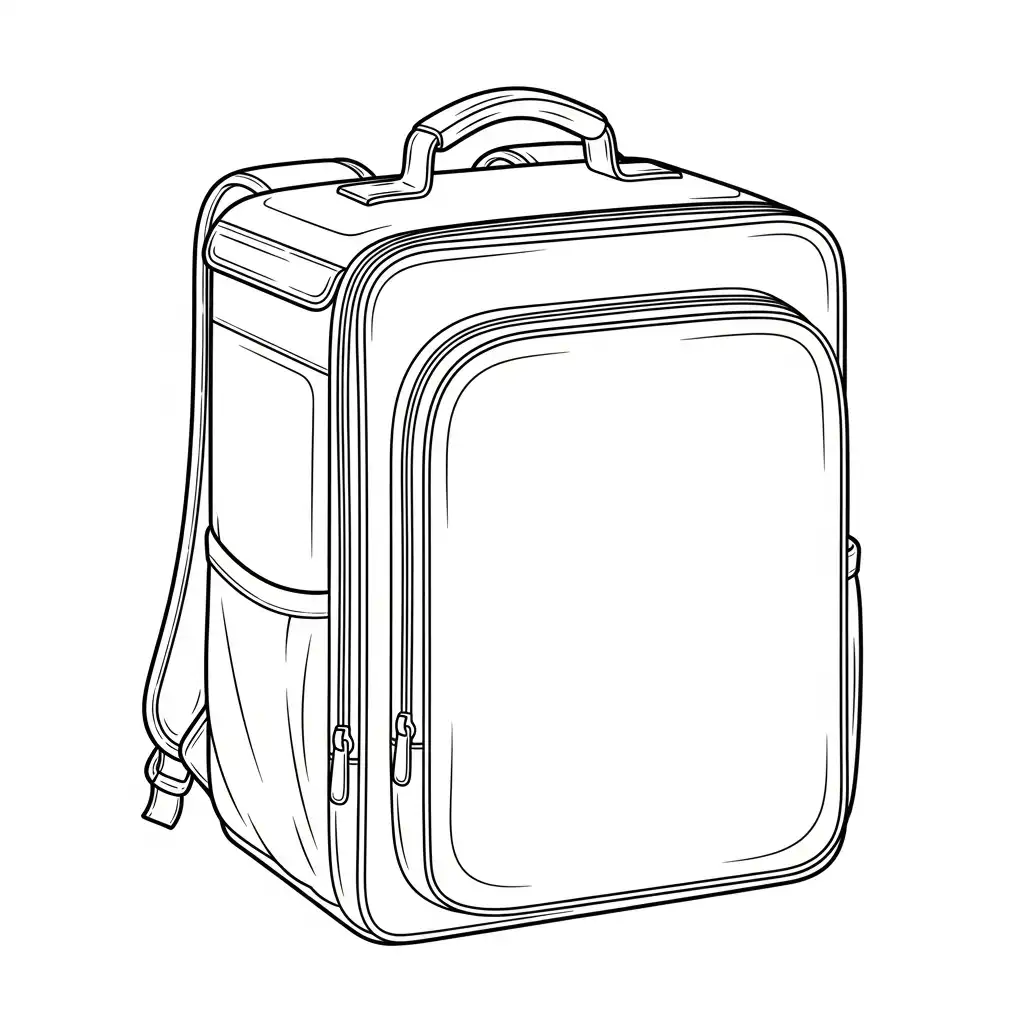 Mochila para colorear para niños para imprimir 3