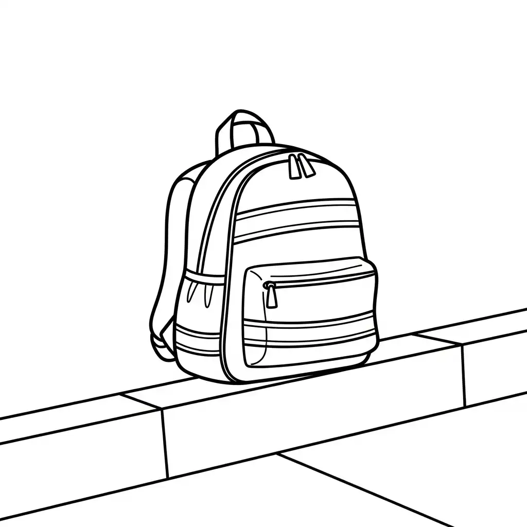 Mochila para colorear para imprimir