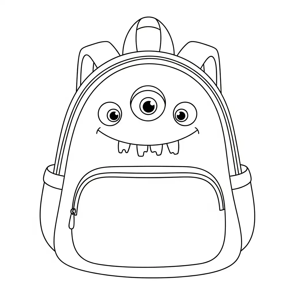 Mochila para colorear para imprimir kawaii
